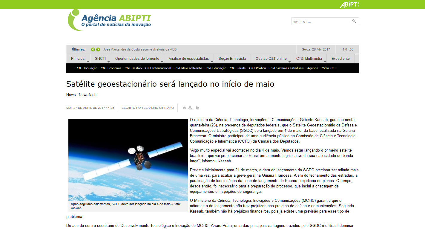 Satélite brasileiro Satélite brasileiro