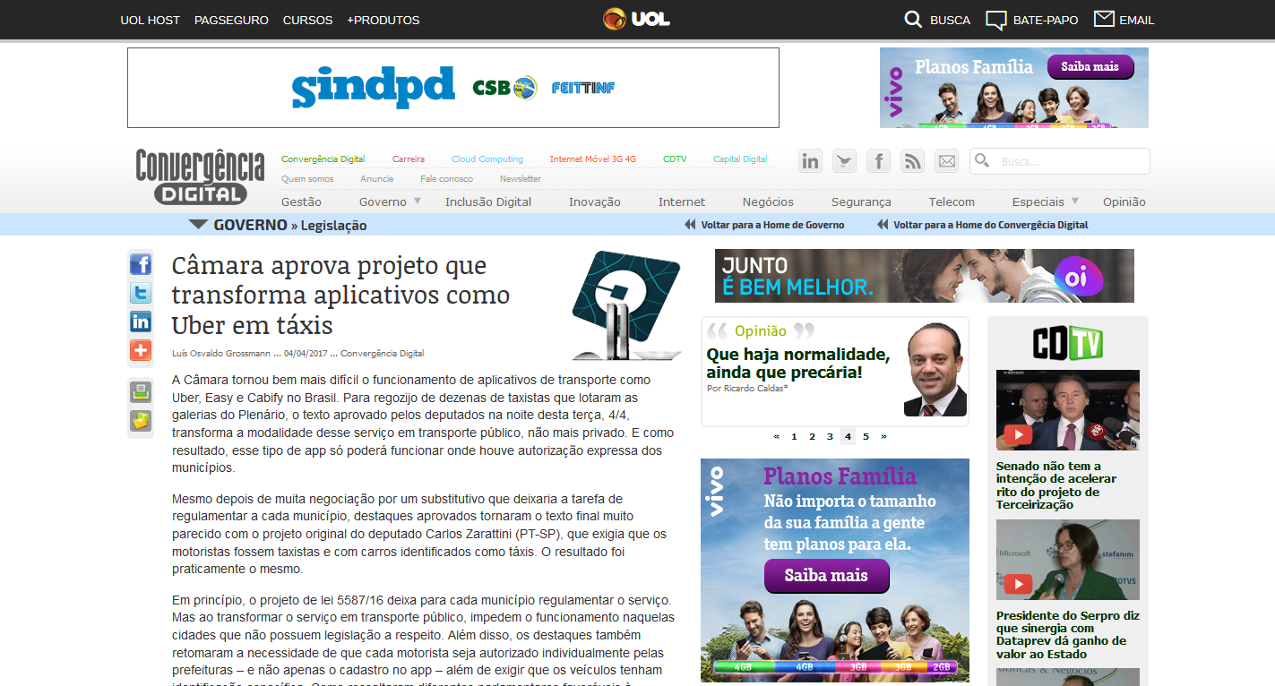 Câmara aprova projeto que cria regras para aplicativos como o Uber Câmara aprova projeto que cria regras para aplicativos como o Uber