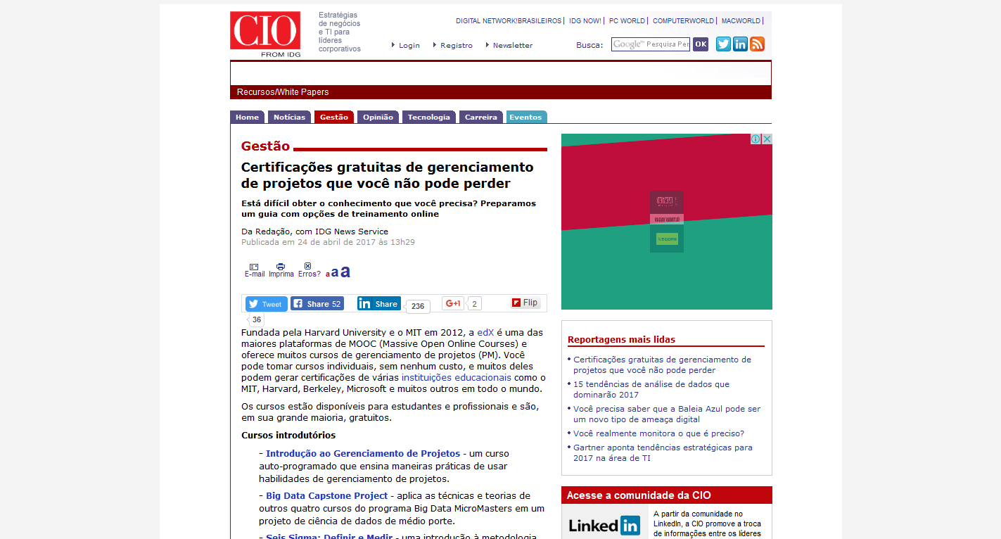Certificação Certificação