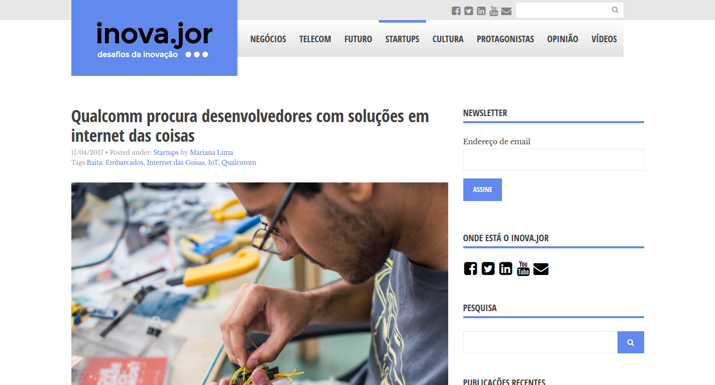 Qualcomm busca projetos em internet das coisas Qualcomm busca projetos em internet das coisas