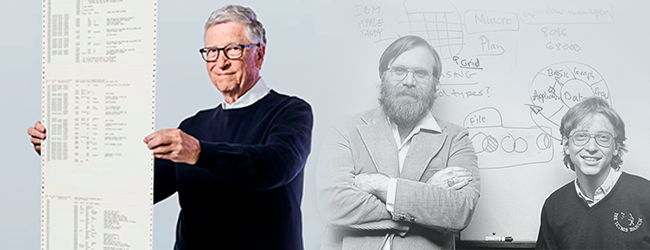 bill gates comemora o 50º da microsoft com a revelação do primeiro código